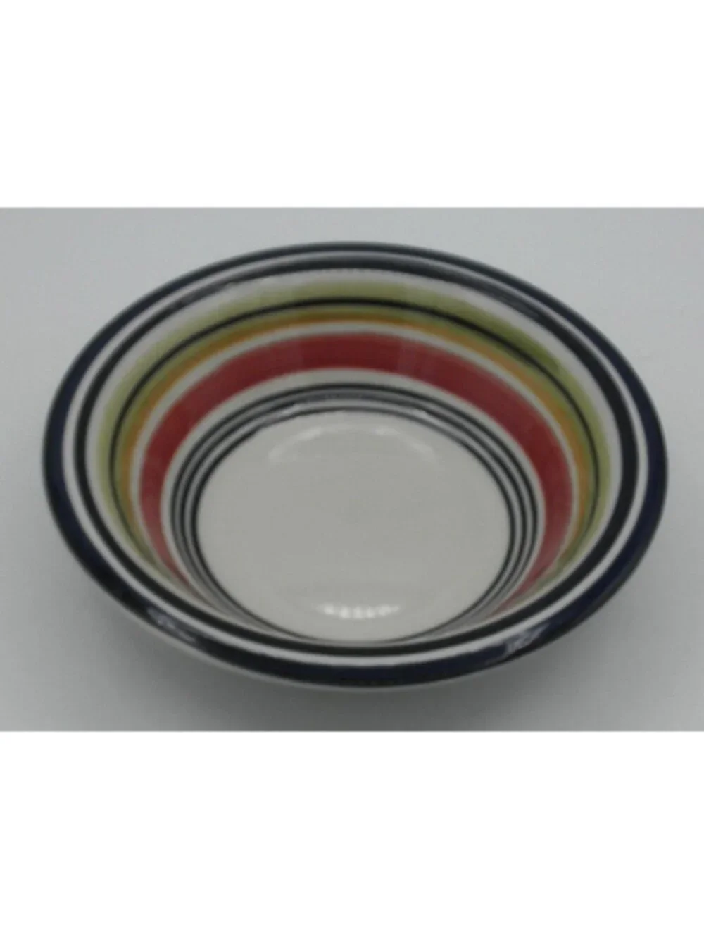 Multi Stripe by Pier 1 Bowl Set of 5 Pattern PERMUS Lot B GLAZE FLAWS